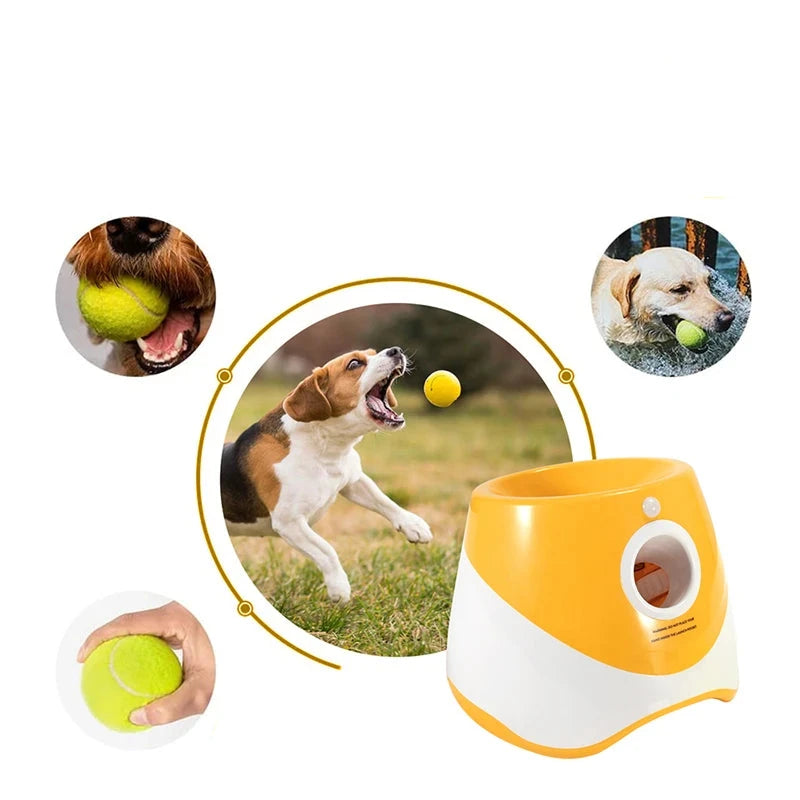 Automatic Tennis Thrower Dog Toy - Interactive Ball Launcher