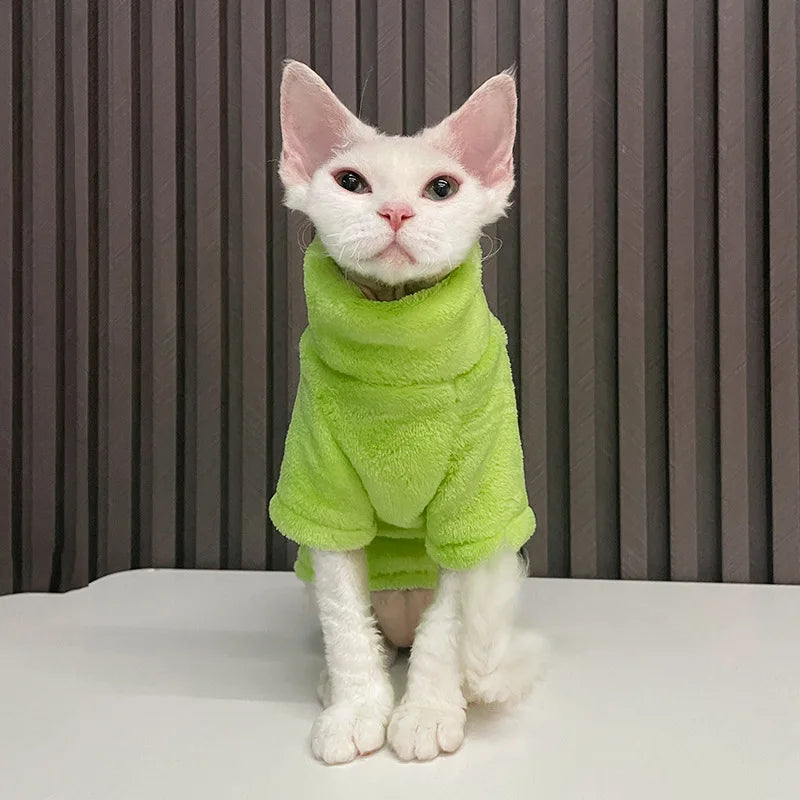 Turtleneck Cat Sweater Coat - Warm and Stylish Sweaters for Cats