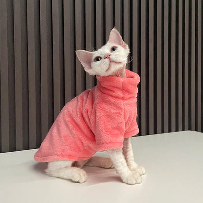 Turtleneck Cat Sweater Coat - Warm and Stylish Sweaters for Cats