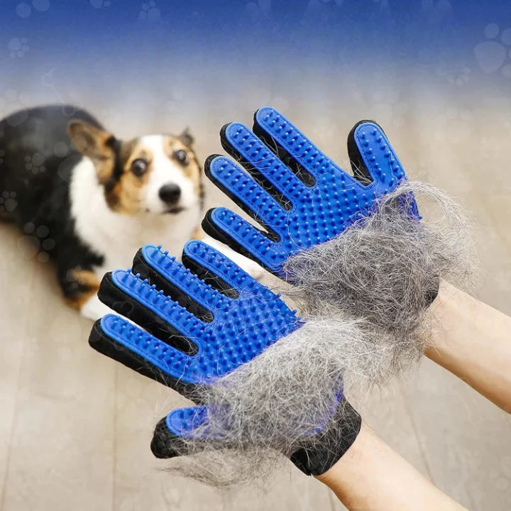 Pet Grooming Glove - Easy and Effective Grooming for Dogs and Cats