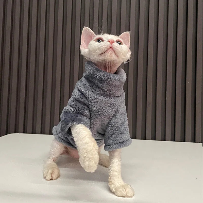 Turtleneck Cat Sweater Coat - Warm and Stylish Sweaters for Cats