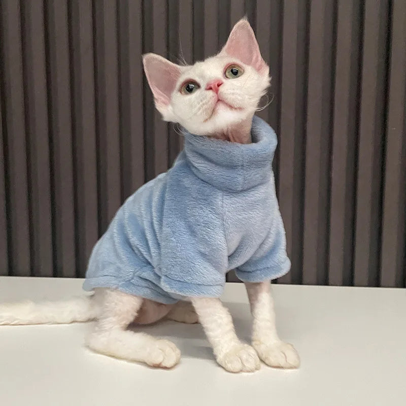 Turtleneck Cat Sweater Coat - Warm and Stylish Sweaters for Cats