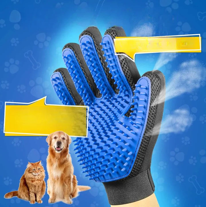 Pet Grooming Glove - Easy and Effective Grooming for Dogs and Cats