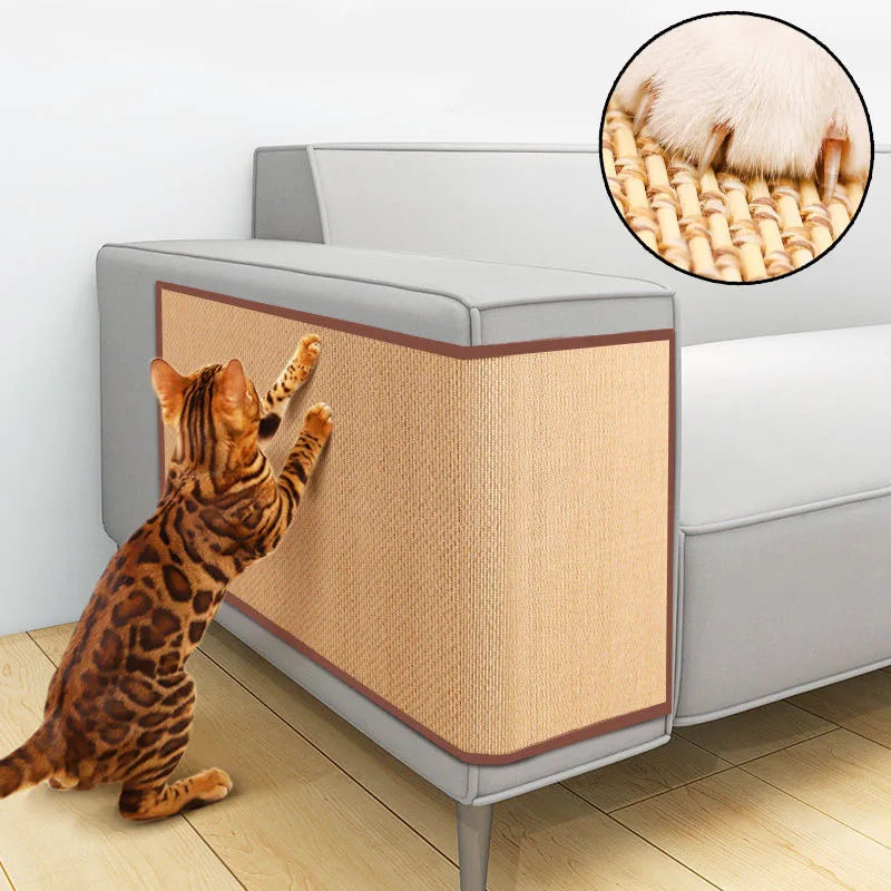 Bamboo Cat Scratching Mat - Eco-Friendly Scratch Pad for Cats