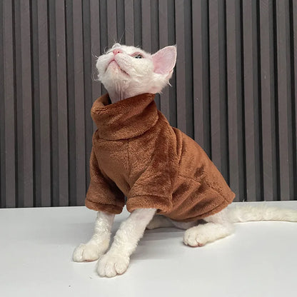 Turtleneck Cat Sweater Coat - Warm and Stylish Sweaters for Cats