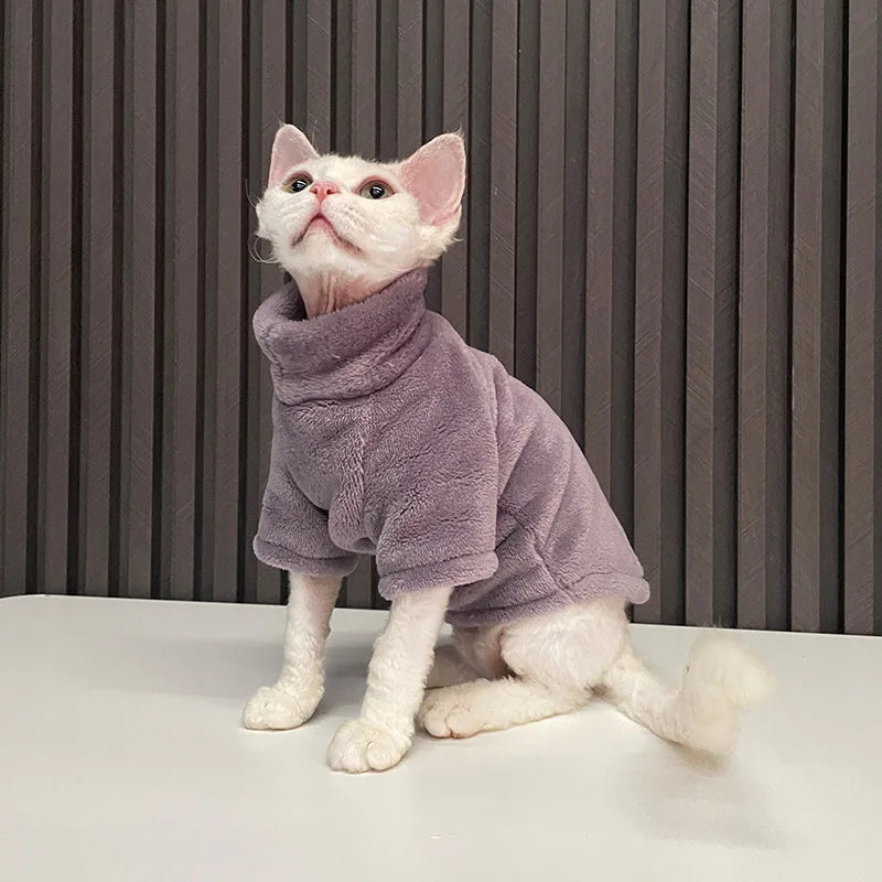 Turtleneck Cat Sweater Coat - Warm and Stylish Sweaters for Cats