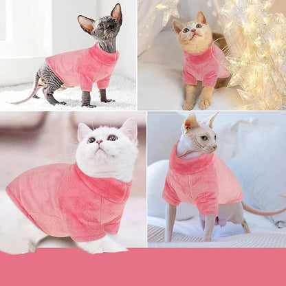 Turtleneck Cat Sweater Coat - Warm and Stylish Sweaters for Cats